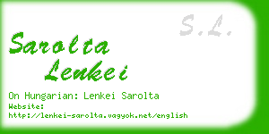 sarolta lenkei business card